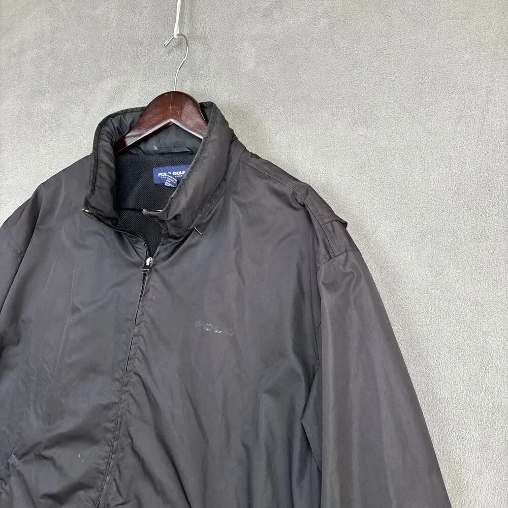Polo Ralph Lauren Golf Mens Full-Zip Hooded Jacket Coat Black - Size XXL - Picture 4 of 14